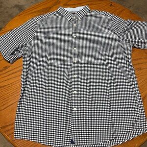 UNTUCKit Men's Black and White Gingham Shirt